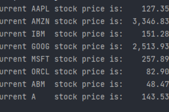 Stock Price Webscraping