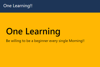 One-Learning