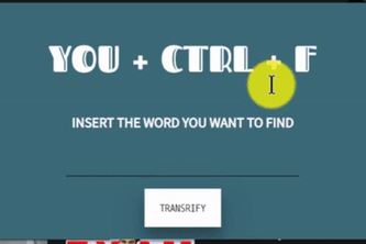 You+Ctrl+F