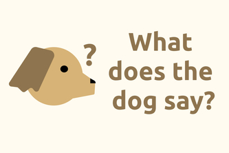 What does the dog say?