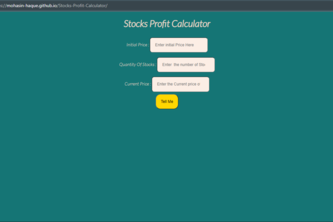 Stocks Profit Calculator