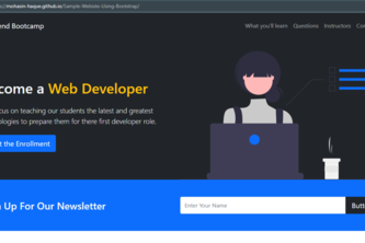 Simple Landing Page sing Bootstrap