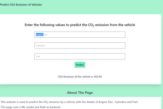 Co2 Emission Predicter(AI/ML) | Devpost