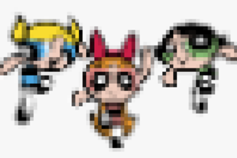 Pixelated Power Puff Girls