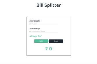 Bill Splitter Webapp