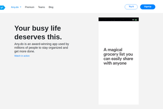 AnyDo Website Clone