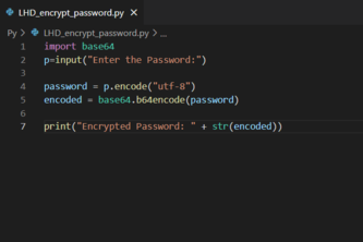 Write code to encrypt a password