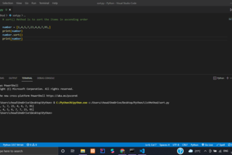 script to sort a list