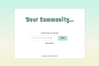 Dear Community