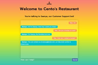 Cento-Restaurant Bot