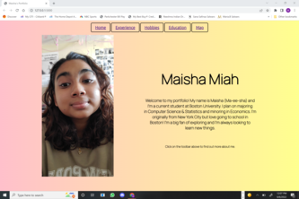 Maisha's Personal Portfolio 