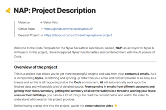 NAP (Nylas & AI Project)