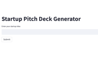 Startup Pitch Deck Generator