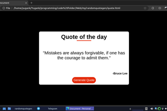 a random quote generator website
