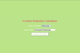 Fast Food to Carbon Emission 