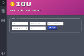 IOU - Your daily debt tracker