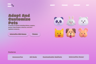 Very cutesy UI/UX Design done by a Newbie