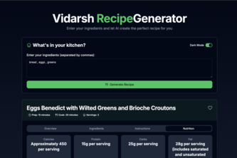 AI Food Recipe generator | Devpost