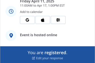 Register for API week