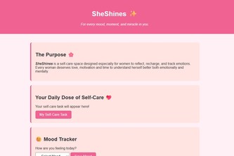 SheShines: For every mood, moment, and miracle in you.