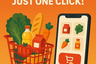 One-click grocery smart cart 