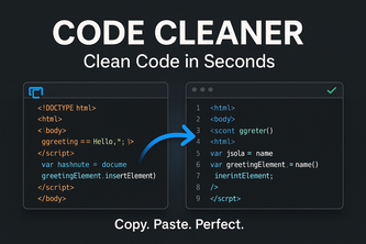  CODE SNIPPET CLEANER & FORMATTER