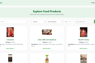 Food Products Explorer