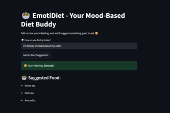 EmotiDiet – Your Mood-Based Diet Buddy