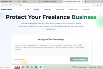 Freelance Scam Shied