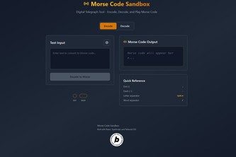 Morse Code Sandbox