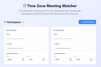 Time Zone Meeting Matcher
