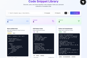 Code Snippet Library