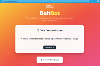 BoltBot Excuses