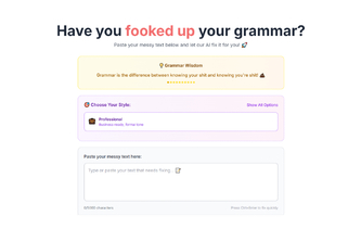 Fook Grammar Fixer