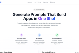 OneShotAI - An AI Prompt Writer to Build Apps in One Shot