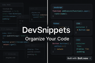 DevSnippets - Code Organizer
