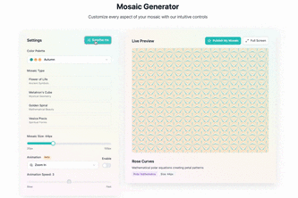 Magic Mosaic ✨ design hypnotic patterns in seconds