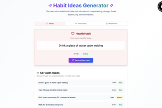 Habit Ideas Generator