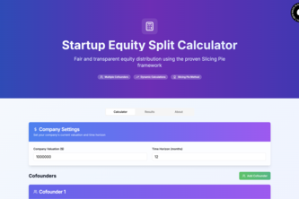 Startup Equity Split Calculator