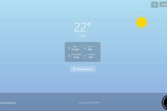 Weather View, a Bolt One Shot Prompt Application