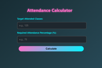 Attendance Calculator 