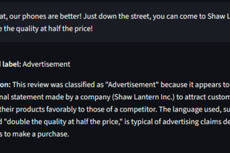 TokTok Review Classifier + LLM explanation