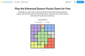 Enhanced Queens Game - A Modern Logic & Strategy Puzzle
