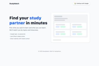 Peer Learning Matchmaker