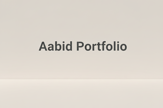 Aabid Portfolio