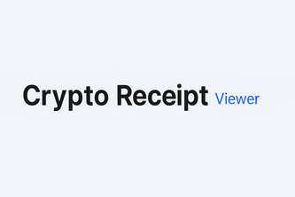 Crypto Receipt Viewer