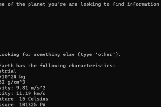 Planet Information Finder