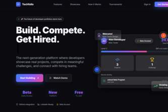 TechFolio — Build. Compete. Get Hired.