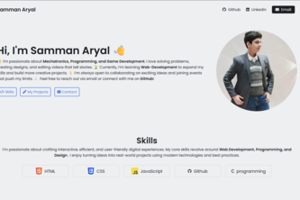 Simple and Clean Portfolio Website | Optimized | HTML + CSS
