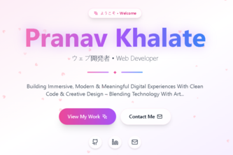 Portfolio Website - Pranav Khalate